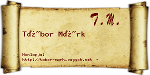 Tábor Márk névjegykártya