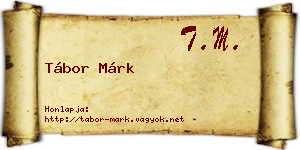 Tábor Márk névjegykártya