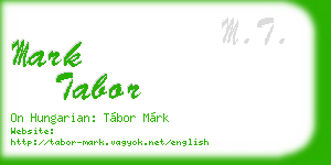 mark tabor business card